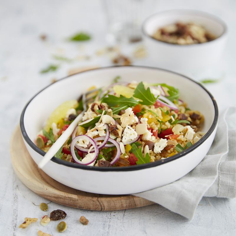 Taboulé boulgour gourmand, saveur échalote fruits secs