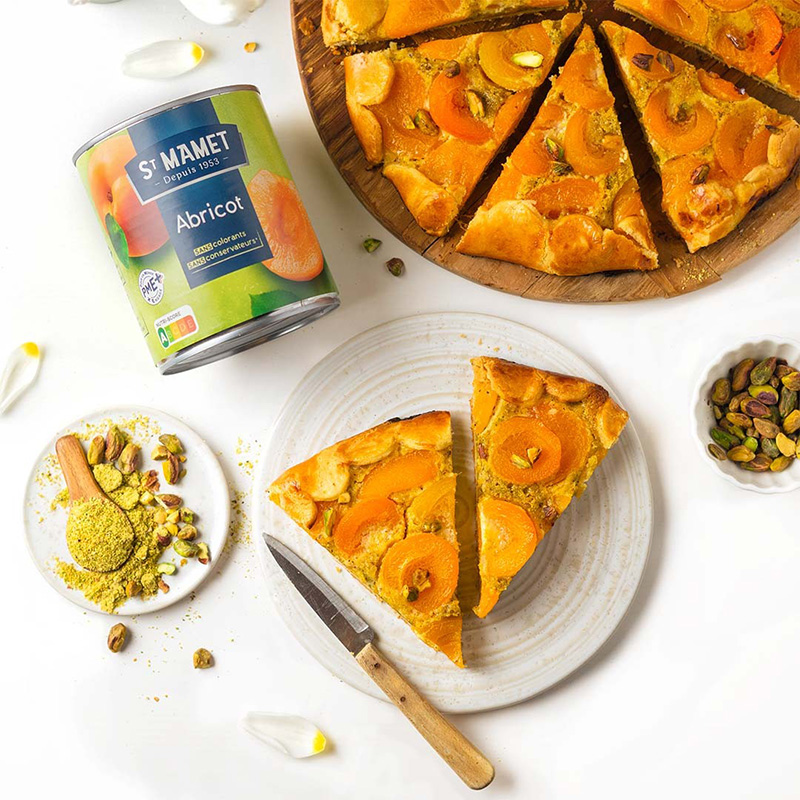 Tarte rustique abricots crème de pistache