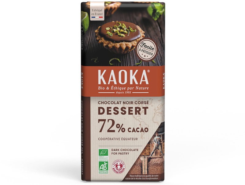 Chocolat dessert Noir Corsé 72 KAOKA