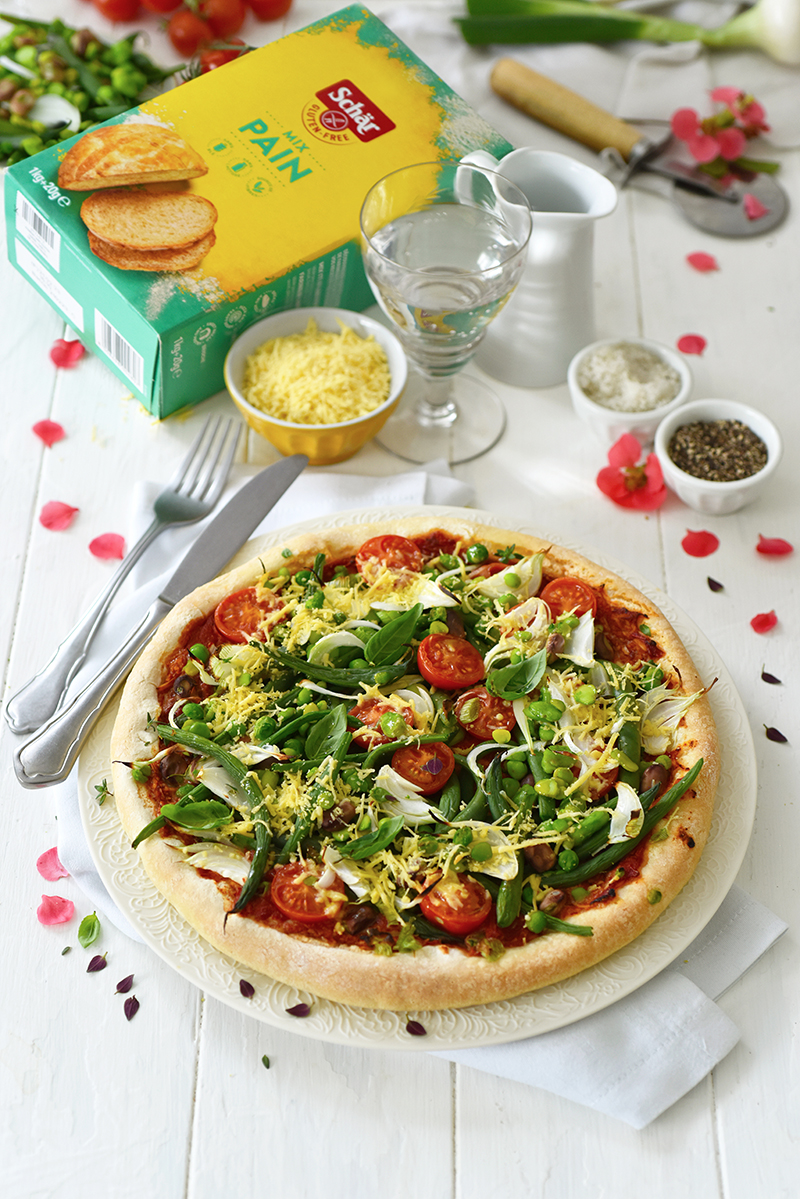 Pizza légumes verts