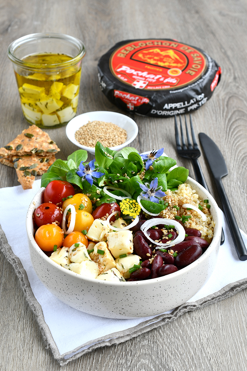 Buddha bowl Reblochon de Savoie AOP mariné