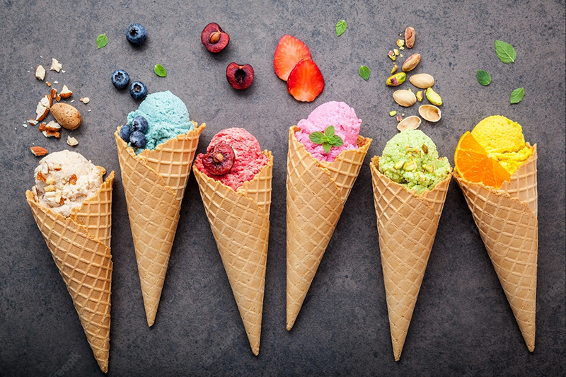 Crèmes glacées et sorbets