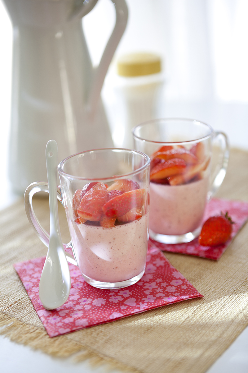 Panna cotta fraises