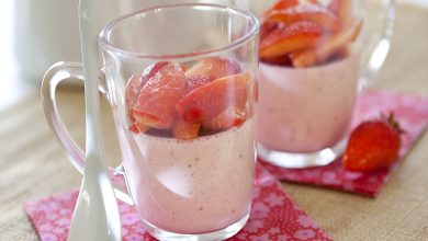 Panna cotta fraises