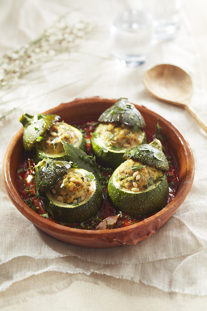 Petits farcis de polpette de veau basilic et pignons