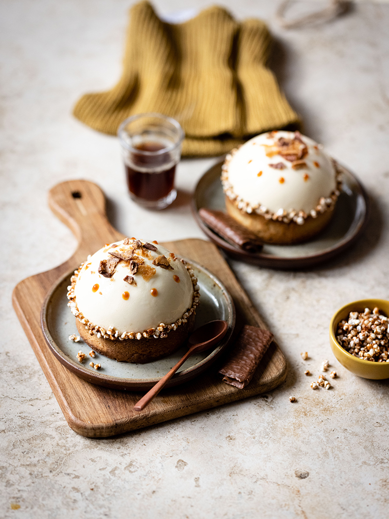 Tartelette Sarrasin, Crêpes Dentelle Gavottes® chocolat au lait pommes flambées Whisky Breton