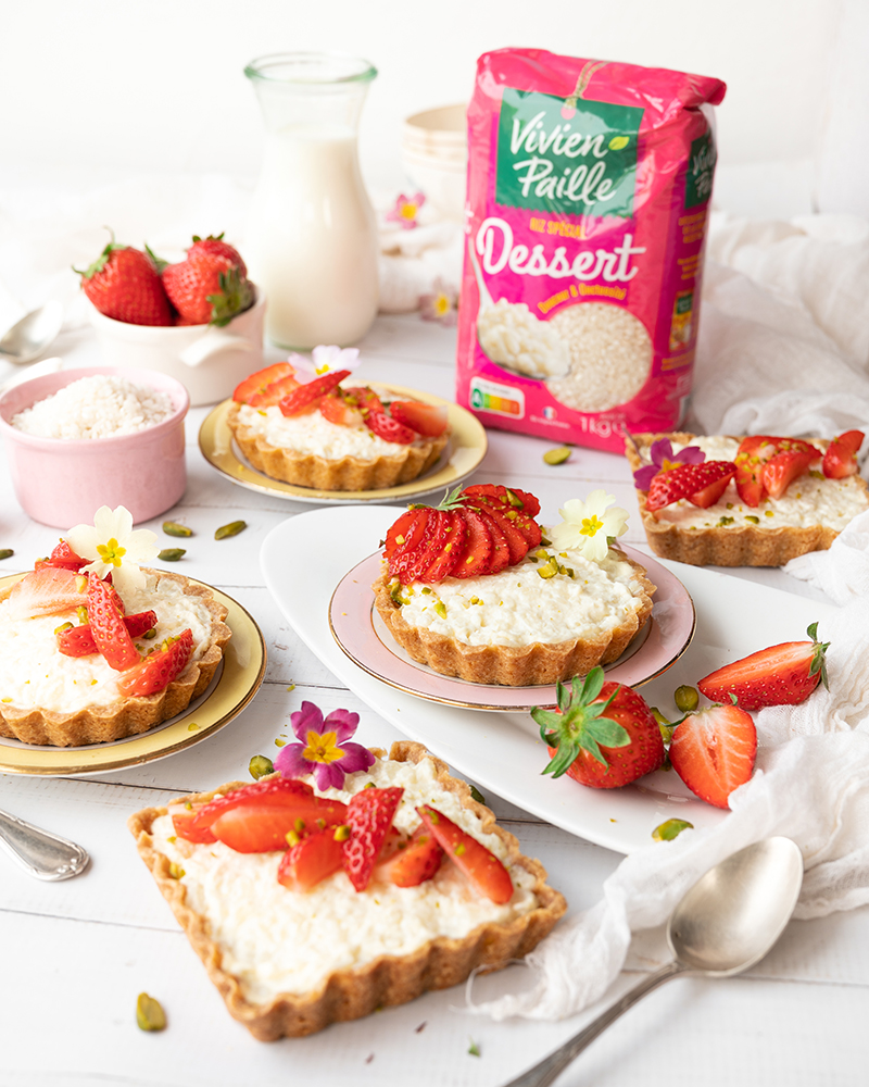 Tartelettes aux fraises riz au lait
