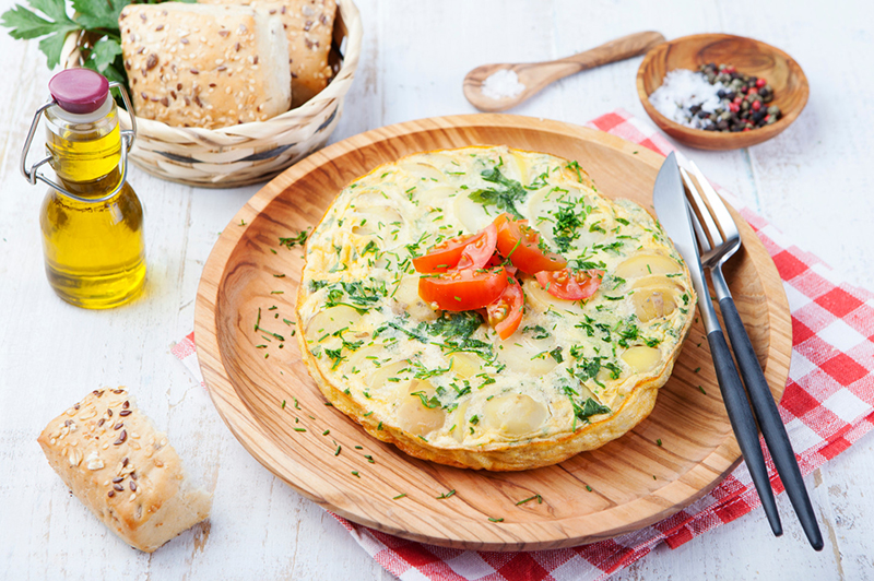 Tortilla pommes de terre cœur fondant de Mozzarella
