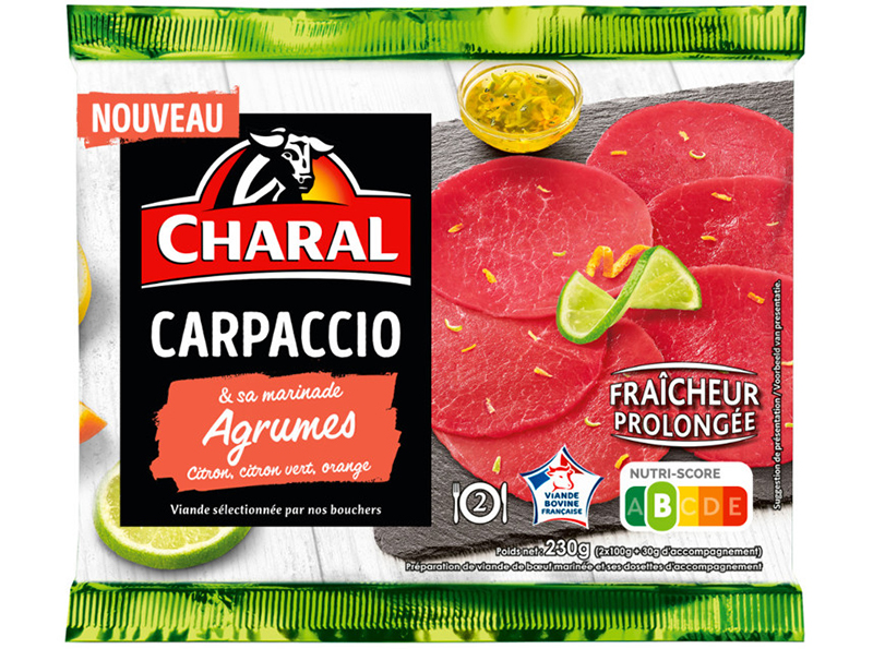 Carpaccio de bœuf et sa marinade aux agrumes