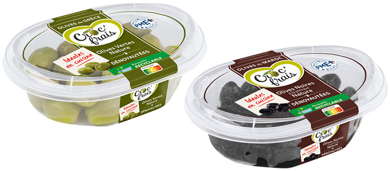 Olives vertes, noires de Grèce Nature dénoyautées