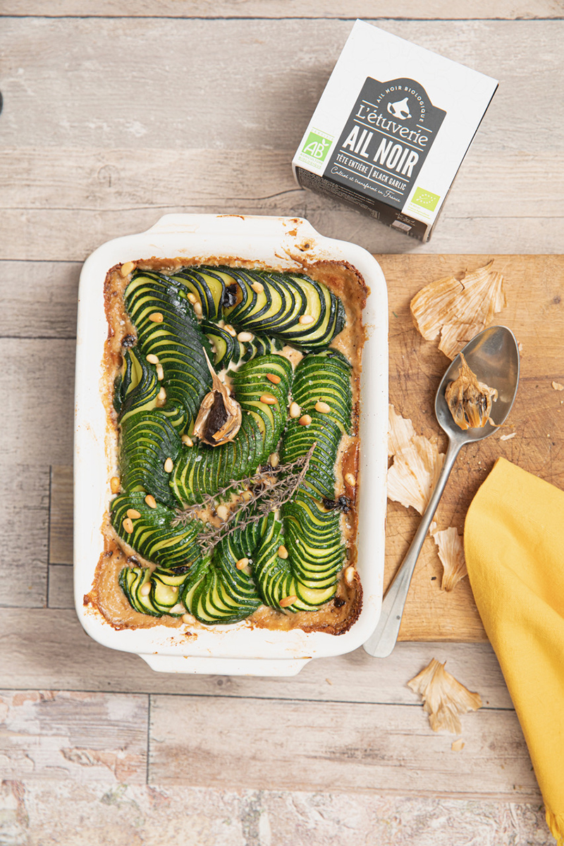 Gratin de courgettes à l’air noir