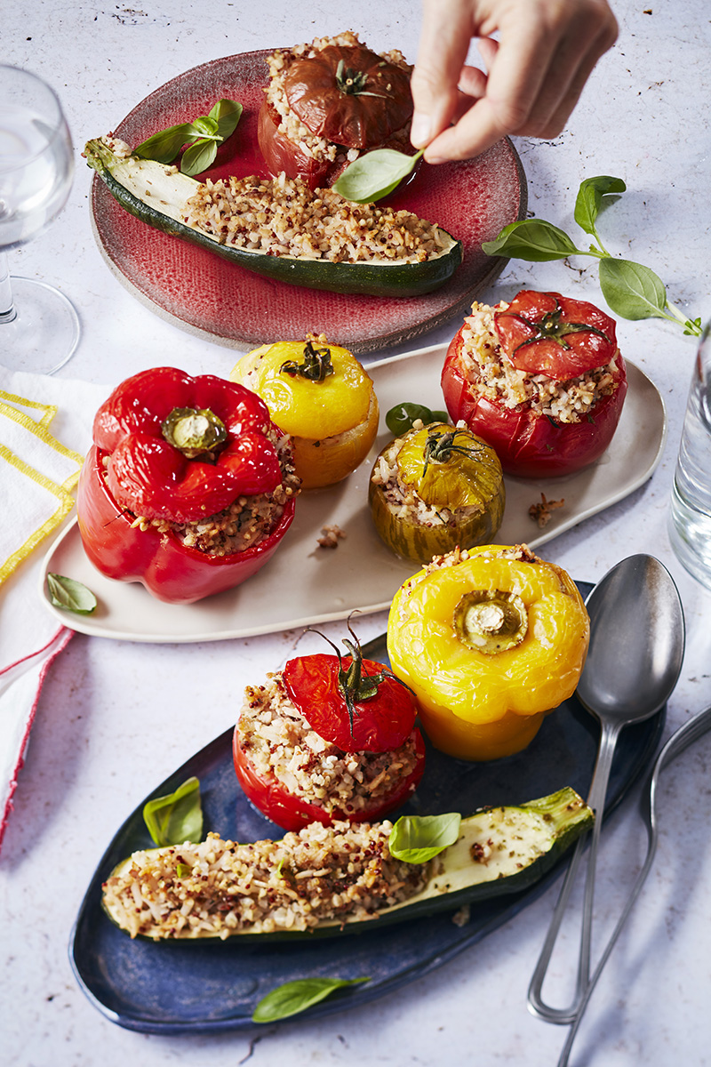 Légumes farcis céréales, quinoa