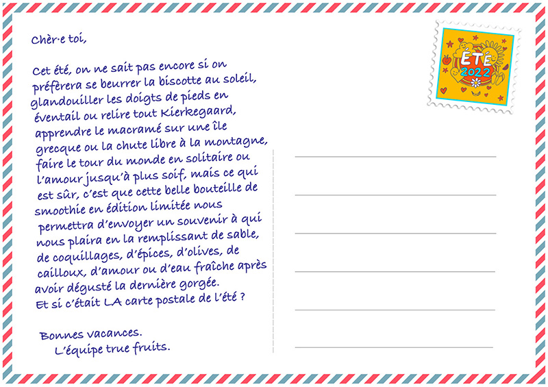 Carte postale true fruits