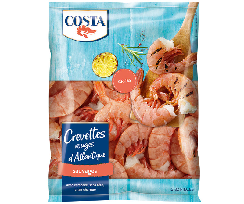 Crevettes rouges sauvages d’Atlantique