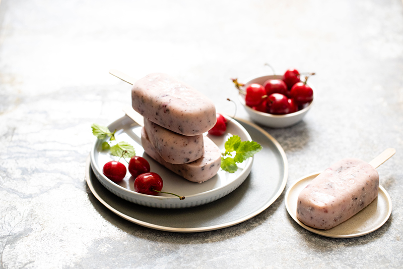 Esquimaux glacés cerises griottes façon stracciatella