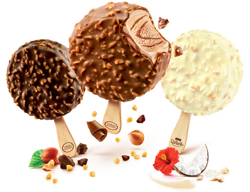 Glaces Ferrero Rocher & Raffaello