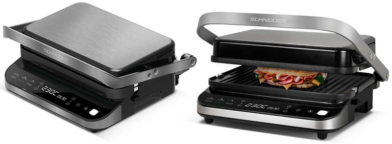 Grille viande 3-en-1 plancha, grill & gaufres de Schneider