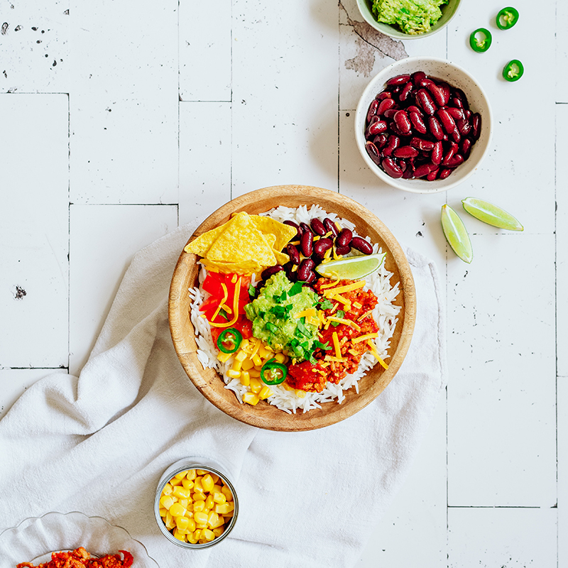 Taco bowl végétarien