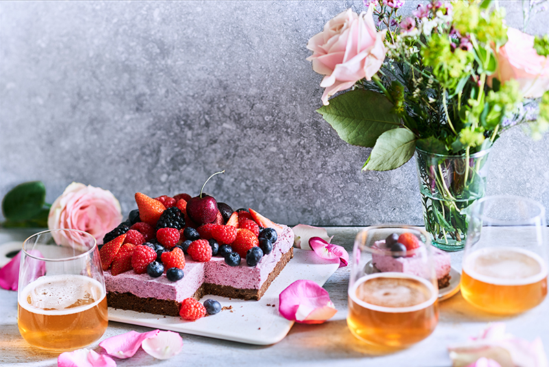 Cheese-cake chocolat & fruits rouges