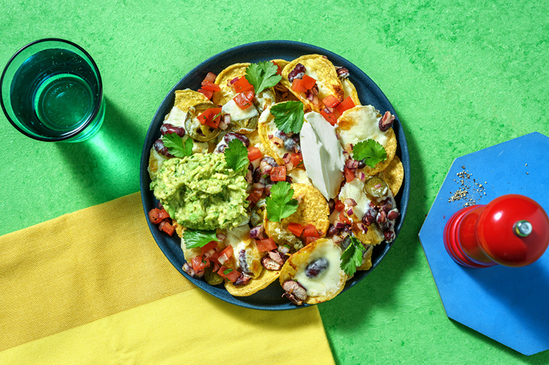 Nachos Mexicaine guacamole, salsa et crème fraîche