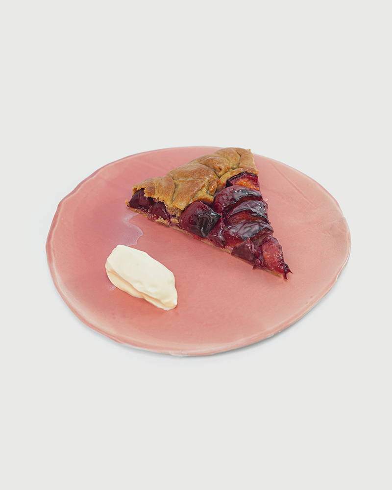 Tarte rustique prune rouge, sarrasin crème crue