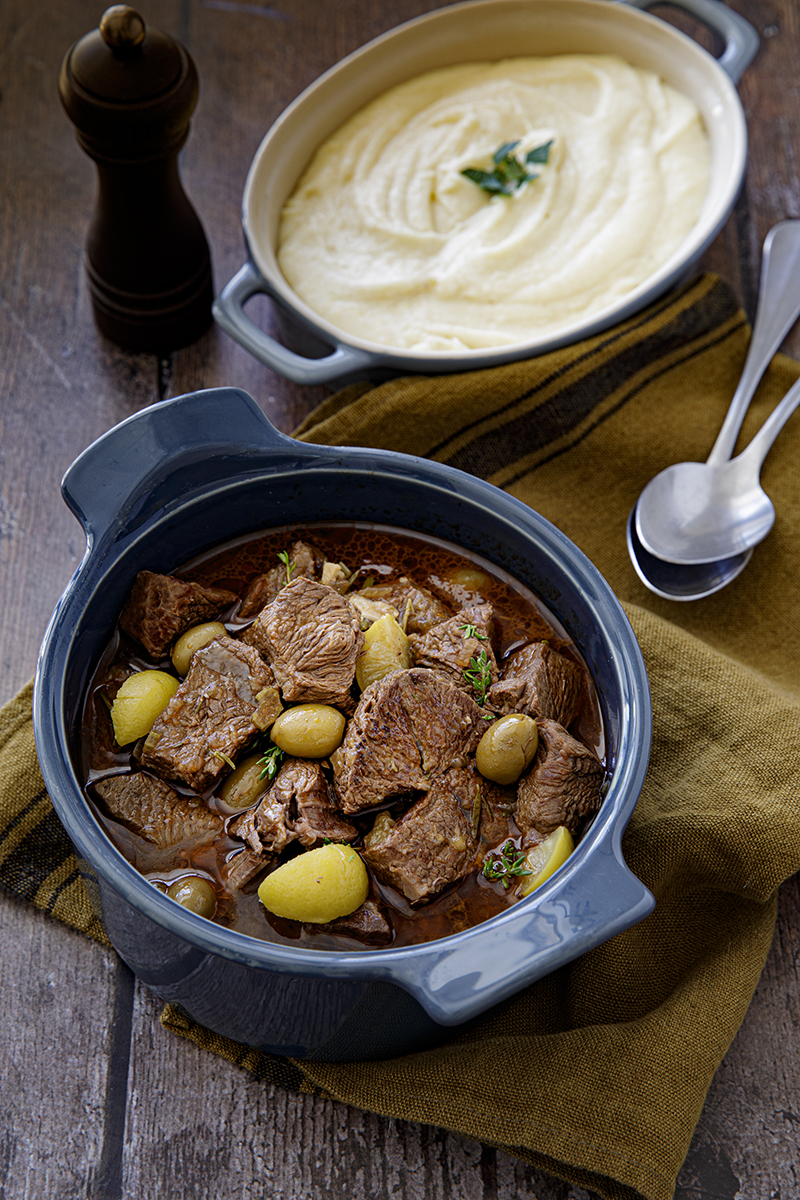 Daube de paleron de bœuf olives citrons confits