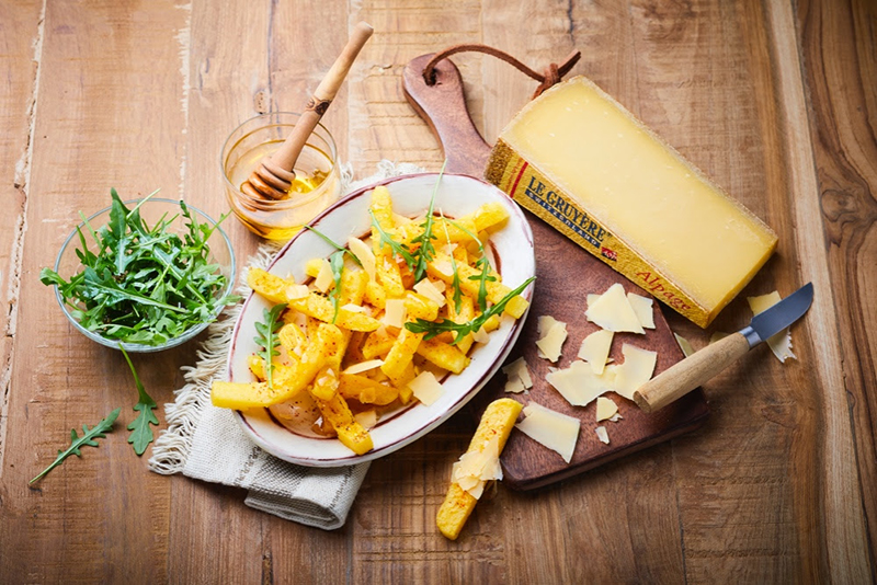 Frites de Polenta, Le Gruyère d’Alpage AOP miel de montagne
