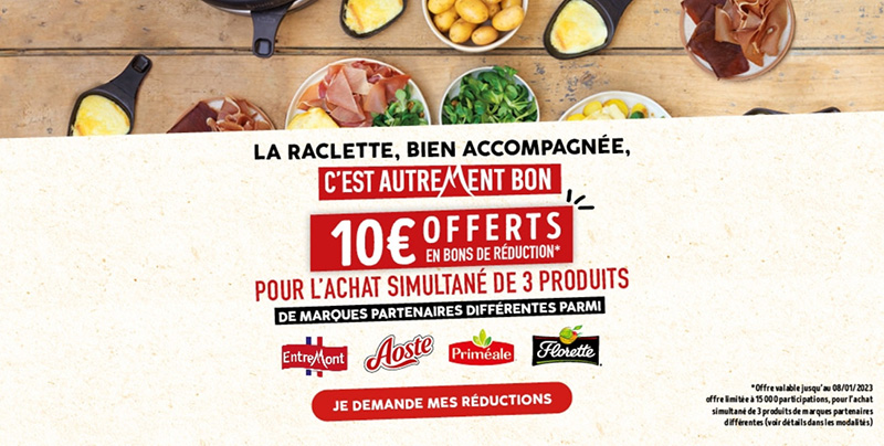10 euros de bons de réduction
