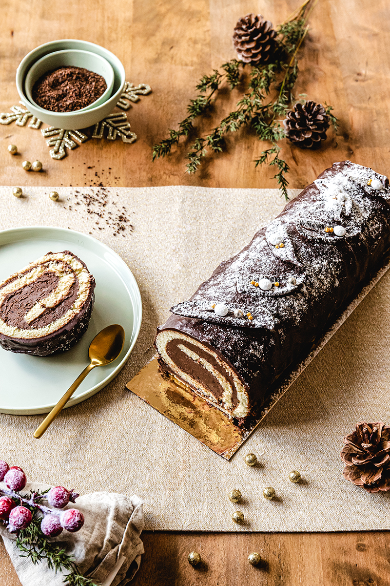 Bûche de Noël chocolat chicorée Leroux
