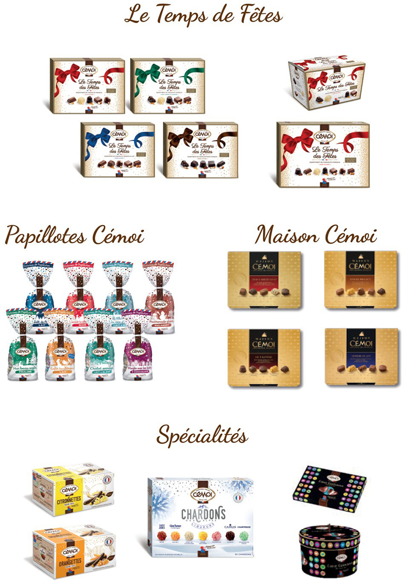 Gammes chocolats CÉMOI