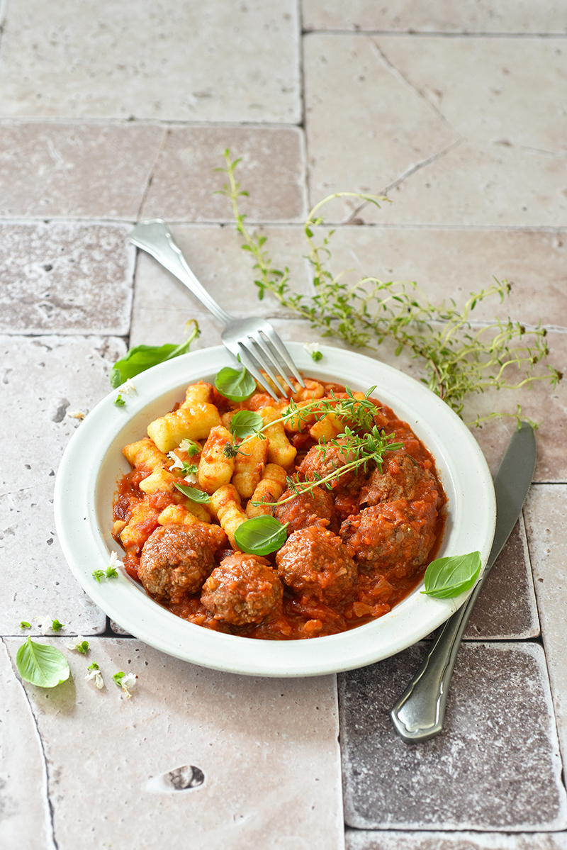 Gnocchis de Ratte du Touquet boulettes à la tomate