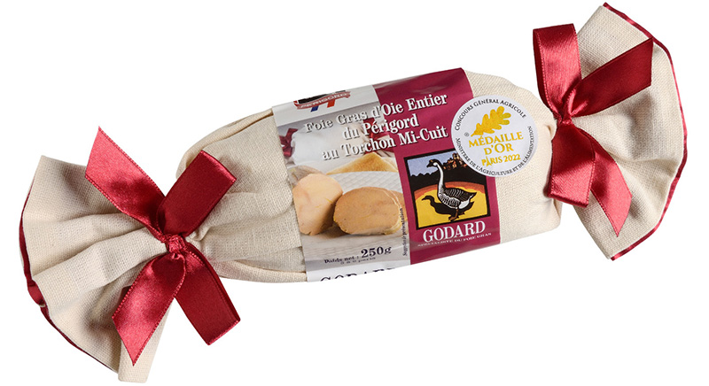 foie gras d'oie entier du Périgord au torchon Mi-Cuit