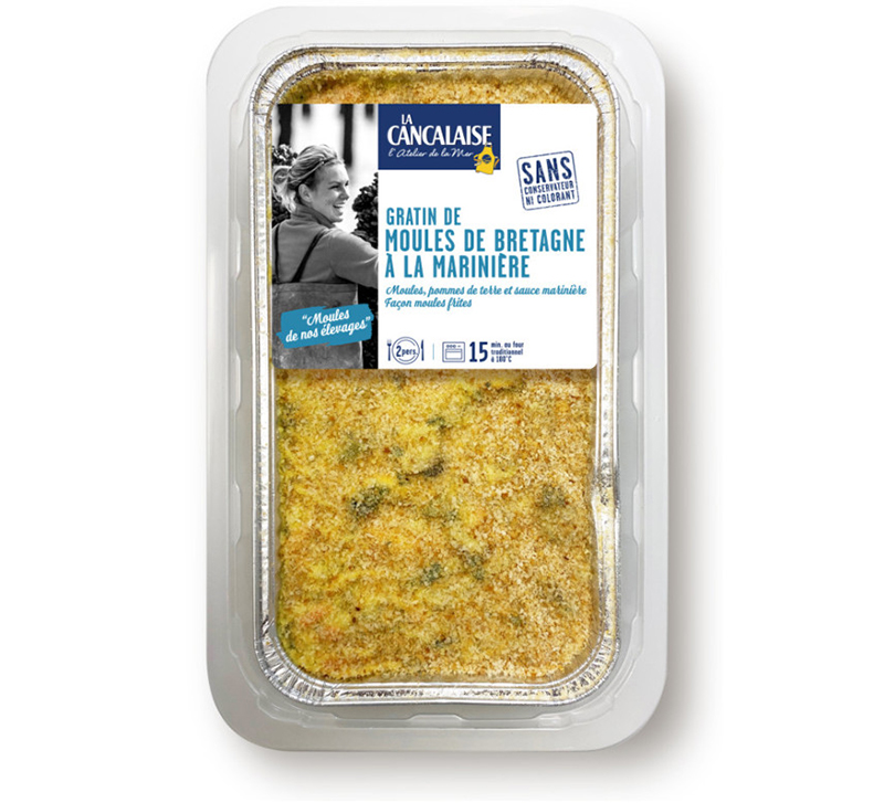 Gratin de moules à la marinière