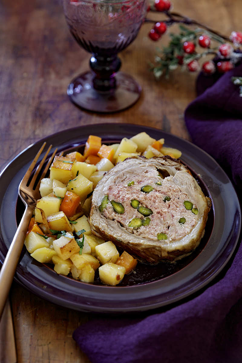 Roulé de veau pistaches