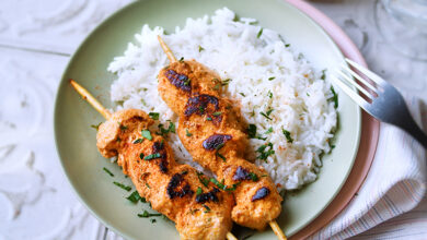 Brochettes de dinde marinées au yaourt
