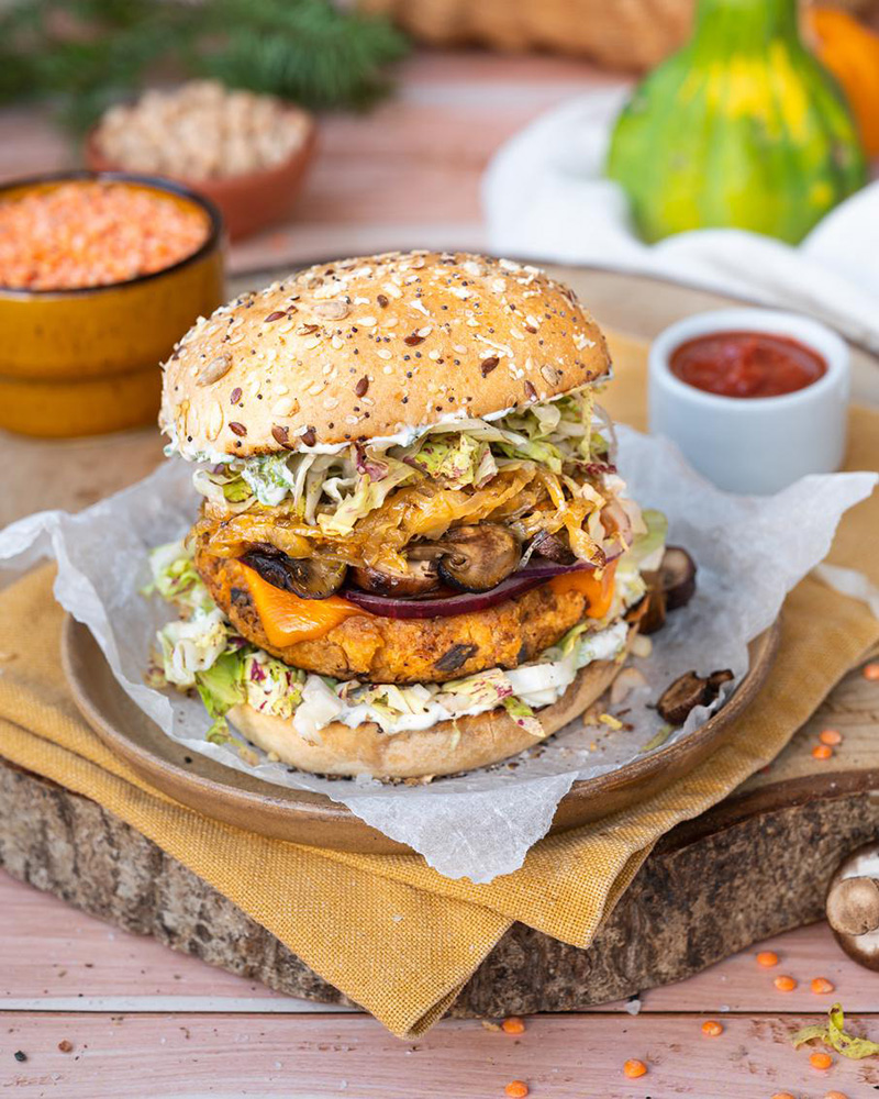 Burgers végétariens galettes de légumes secs