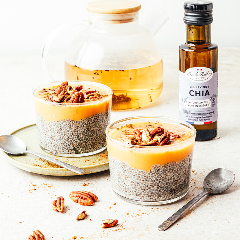 Chia pudding caramel de potiron