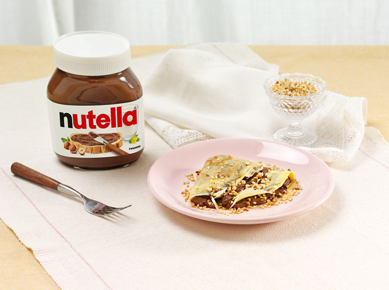Crêpes Nutella et noisettes