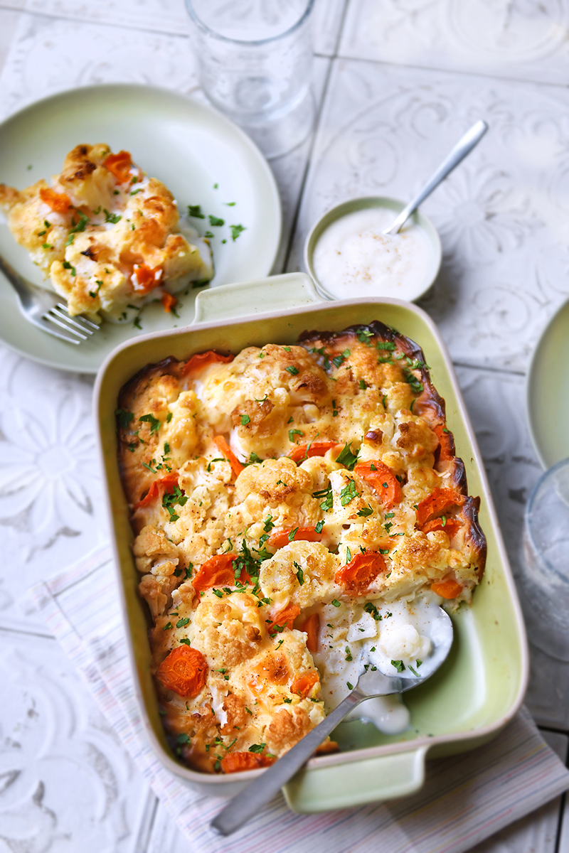 Gratin chou-fleur carotte
