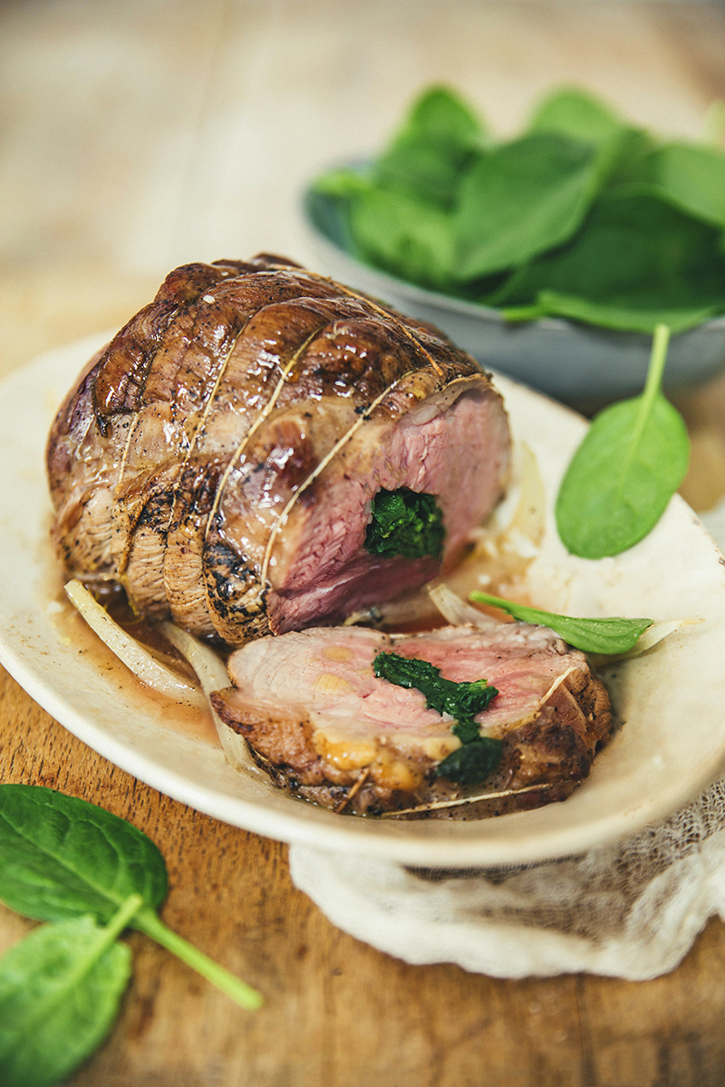 Rôti de veau farci épinards