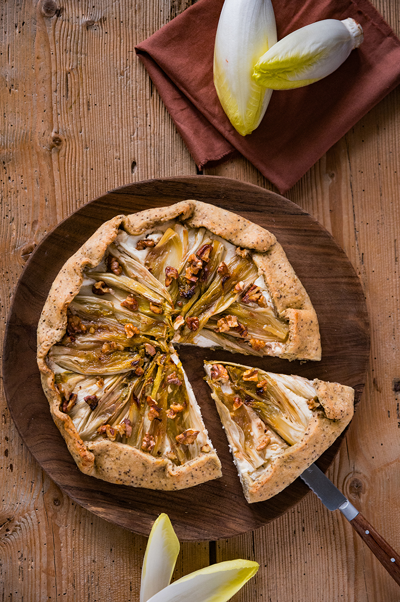 Tarte rustique endives et chèvre frais