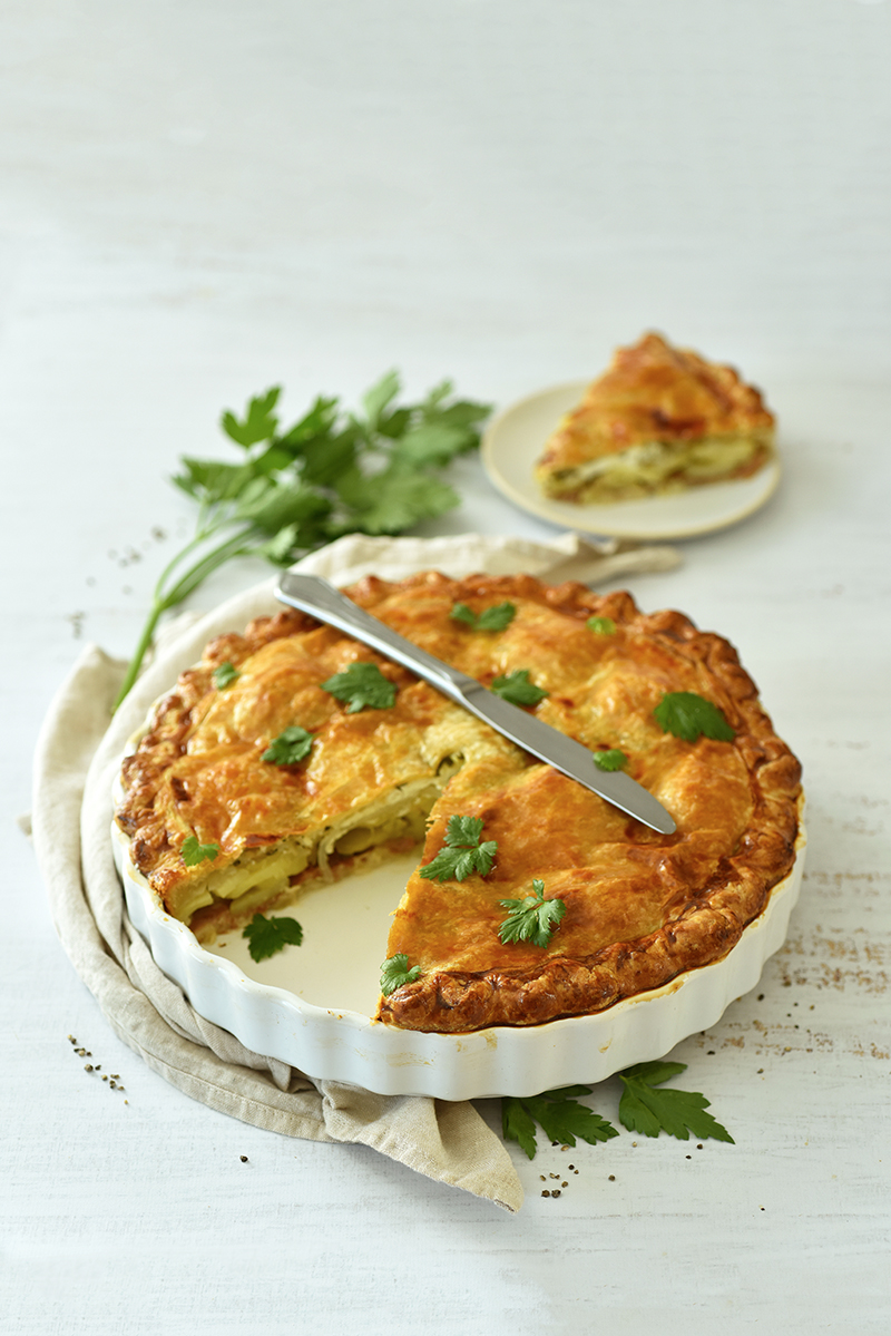 Tourte de Ratte du Touquet jambon et chèvre