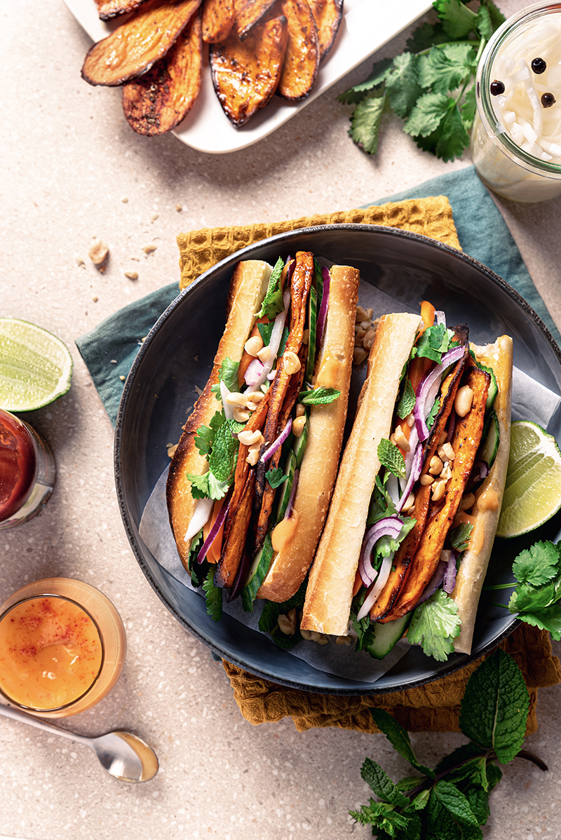 Banh Mi veggie Patate Douce de Caroline du Nord