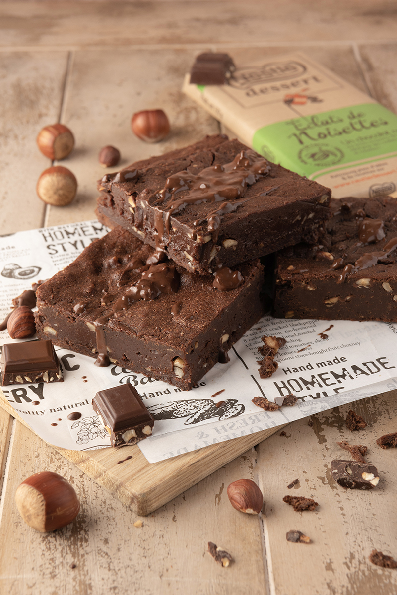 Brownie chocolat éclats de noisettes