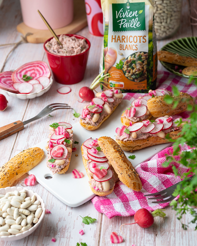Éclairs salés roses de plaisir
