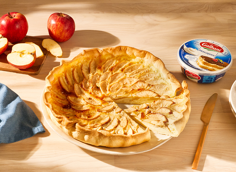 Tarte aux pommes Mascarpone Galbani