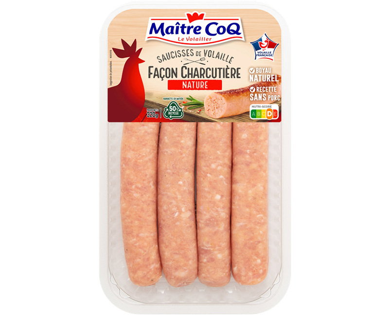 Saucisses de volaille Charcutière