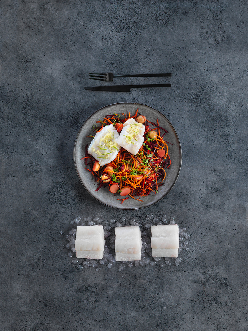 Skrei de Norvège salade rouge