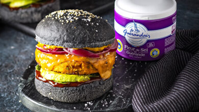 Burger noir veggie patate douce
