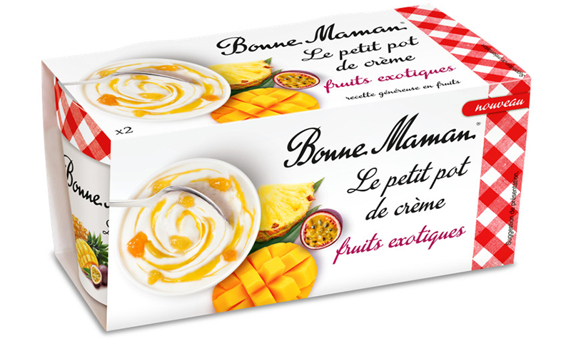 Petit pot de crème fruits exotiques